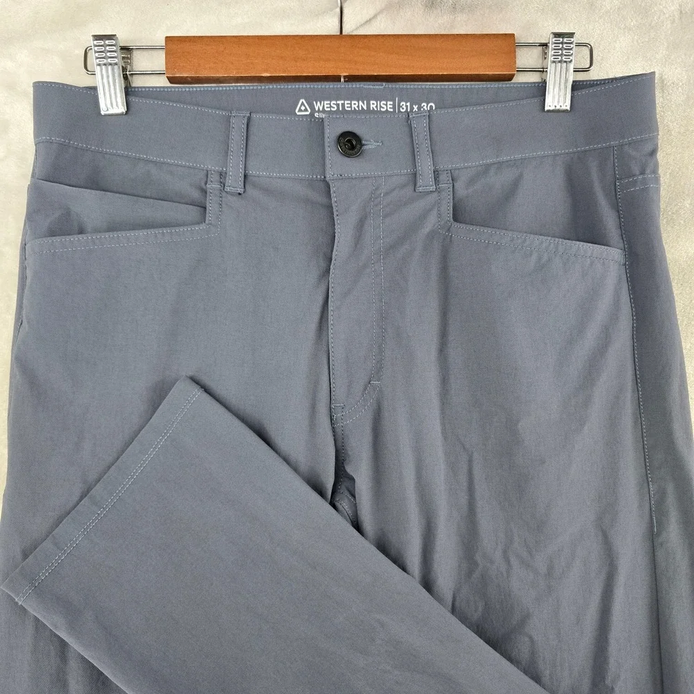 Western Rise Evolution Pant Mens 31x30 Grey Slim Fit 4-Way Stretch Tech‎ Chino